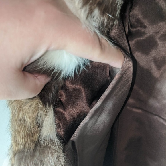 Vintage 70's Glam Rabbit Patchwork Fur Blazer coat - Picture 6 of 8